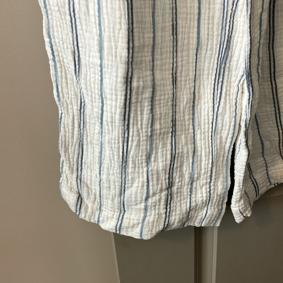 NWOT Madewell The Untailored Wide-Leg Crop Pant in Striped Lightspun Sz XS - Picture 6 of 10